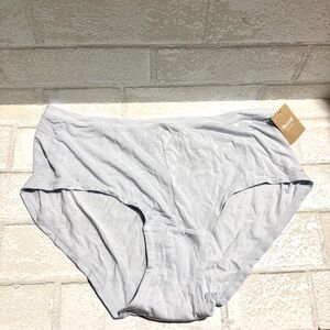 Madewell Softest Stretch Modal Light Blue Gray Boyshort Underwear NEW X-Large